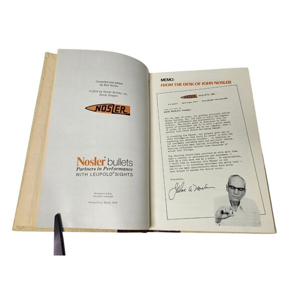 Nosler Bullets Reloading Manual Number One SIGNED 1st Edition Printing Slipcase - Picture 9 of 16